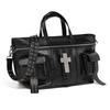 Y2k Cross Pendant Retro Handbag Cool Black Motorcycle Bag Multi-pocket Large Capacity Crossbody Bag Belt Buckle Shoulder Bag