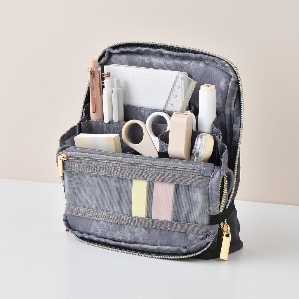 Francfranc Gathered Tool Pen Stand Dark Pen Pen Desk Stationery Pouch [Francfranc] Pouch, Gray, Holder, Case, Storage,