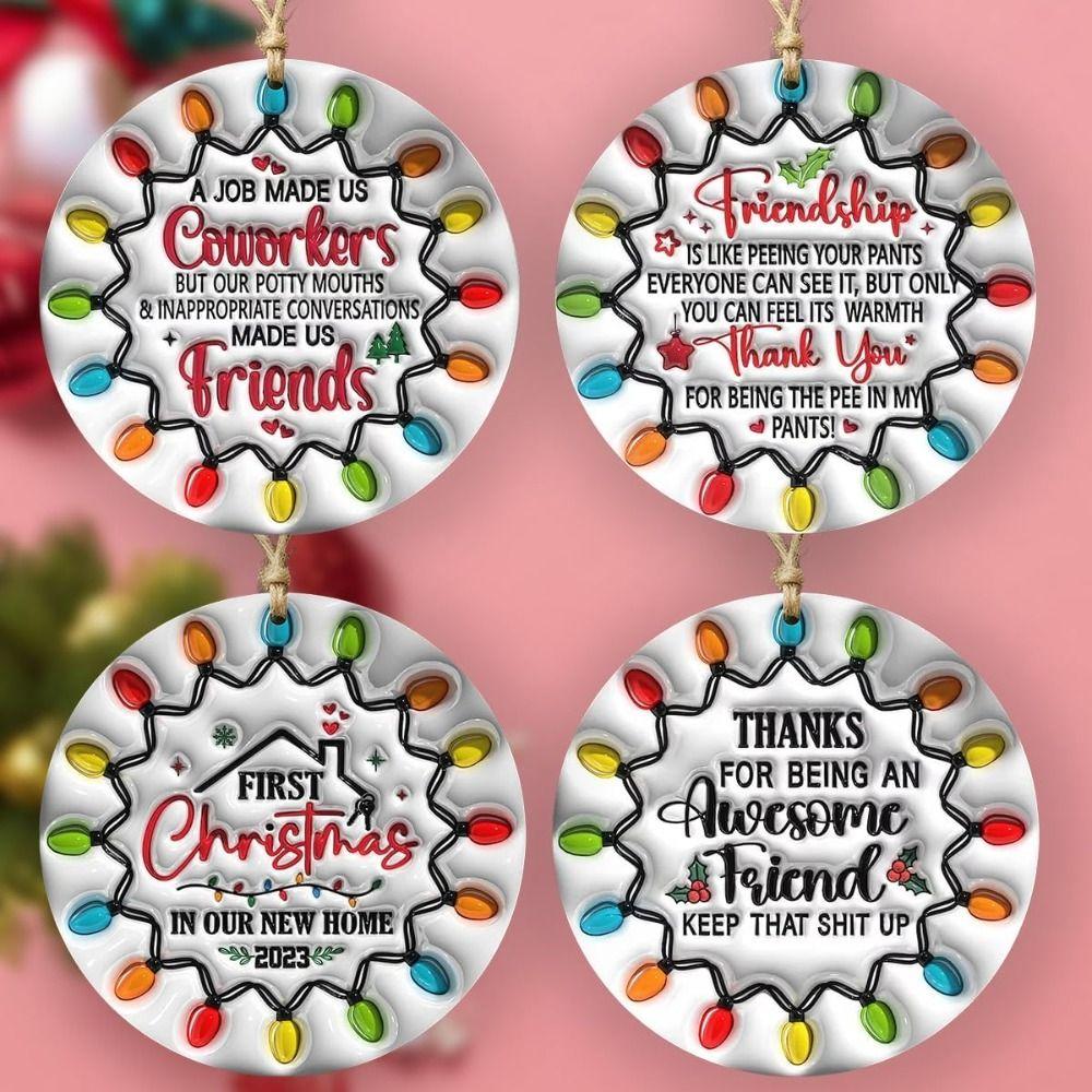 

Craft Christmas Tree Pendant Acrylic Christmas Decoration Creative Car Rear View Mirror Pendant