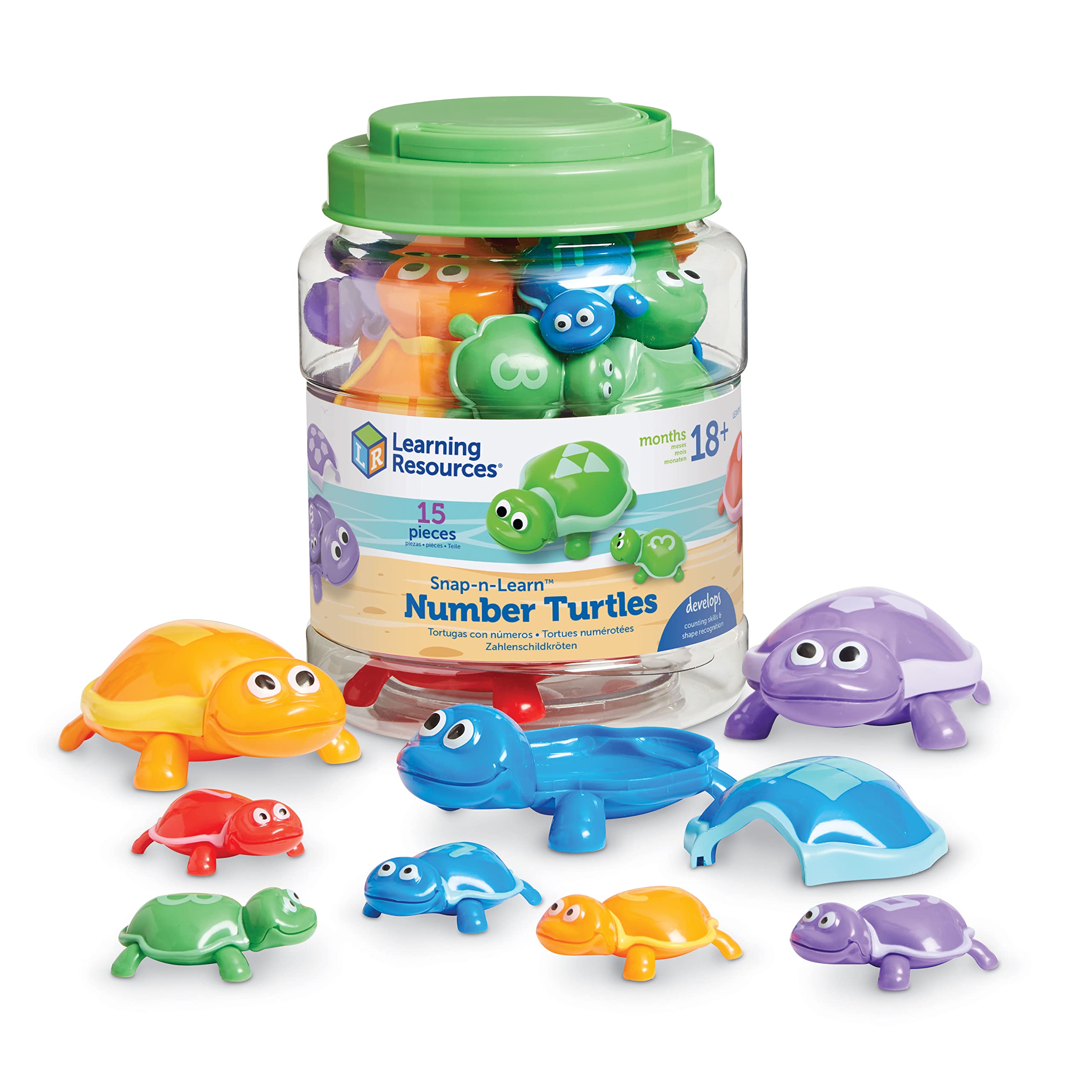 

Learning Resources Math Turtle Colorful Number Turtles Authentic Toy, Counter, LER6706,