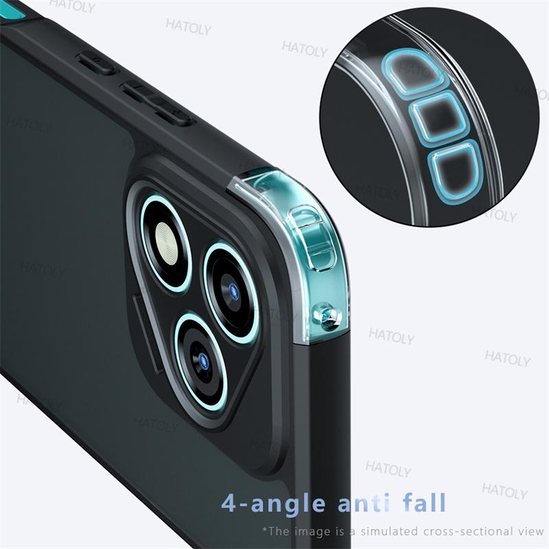 For Honor 400 Lite Case Honor 400 Lite Cover Funda Luxury Matte PC + TPU Shockproof Protective Phone Back Cover Honor 400 Lite