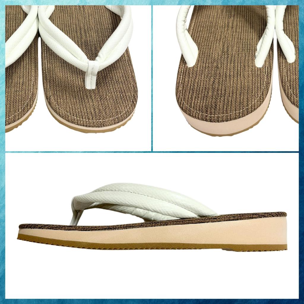 Edoten Setta Tanisoshi EVA Misugi Thong Made in White Embossed Size 4L Sandals, (PVC), Sole, (Japanese Cedar), Japanese-Style Sandals, Japan, Men's,