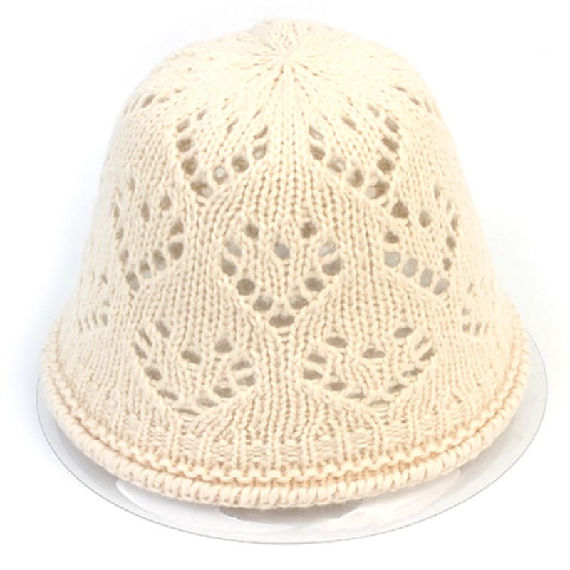 

Universal chemistry Heart Beige Knit Bucket Hat FREE