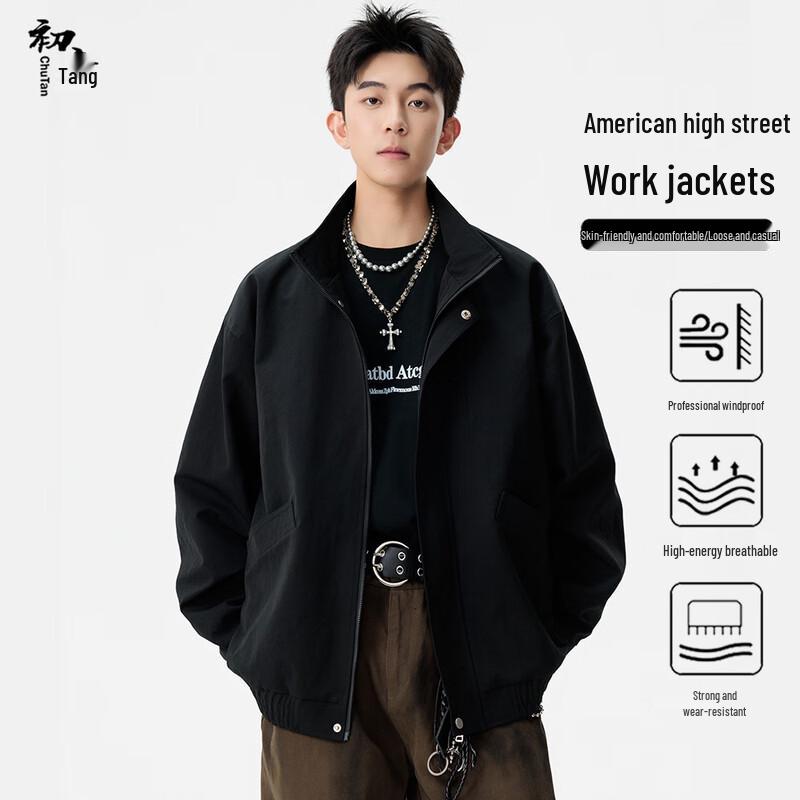 

Men s Retro Stand Collar Pilot Hunting Jacket 4XL