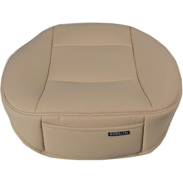 Luxury PU Leather Car Seat Cover Protector Front Car Seat Cover Seat Bottom Cover Single Seat Cover-Compatible With 90% Vehicles (Width 20.8× Deep21