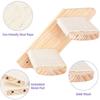 Wooden Cat Climbing Shelf Wear Resistant Space Saving Wall Mounted Cat Hammock with Cushion Pet Wall Steps Training
