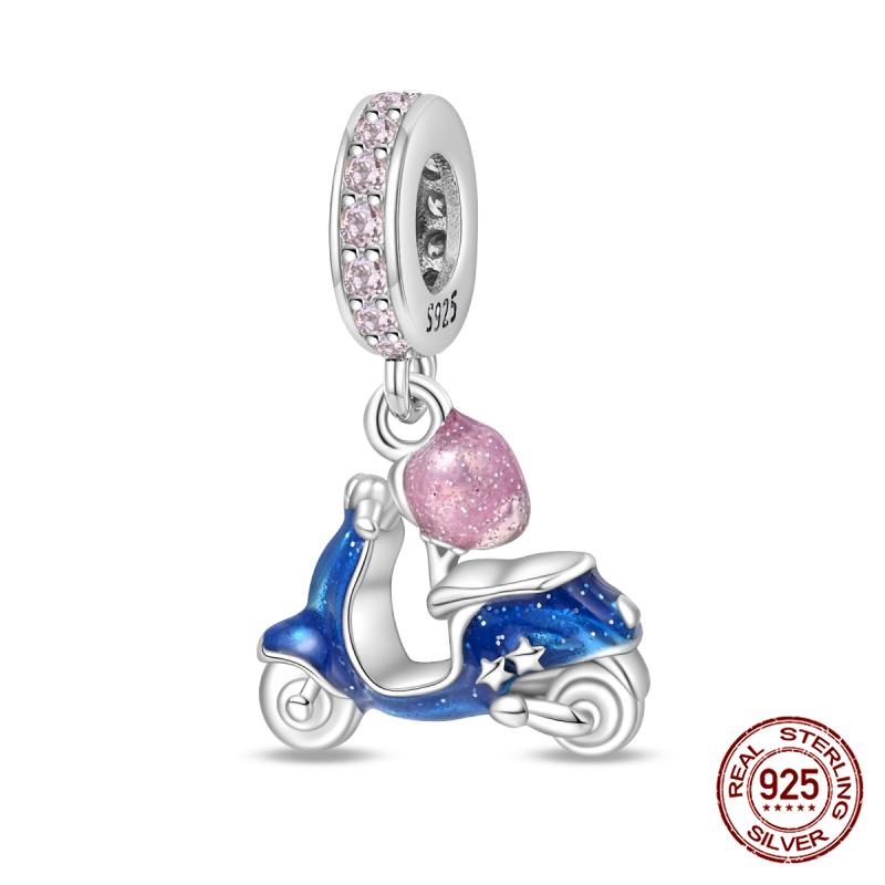 Copper Car Bicycle Romantic Travel Charm Bead Charms Compatible With Authentic Bracelets Do It Yourself Jewellery Making Ideal For Women Gift