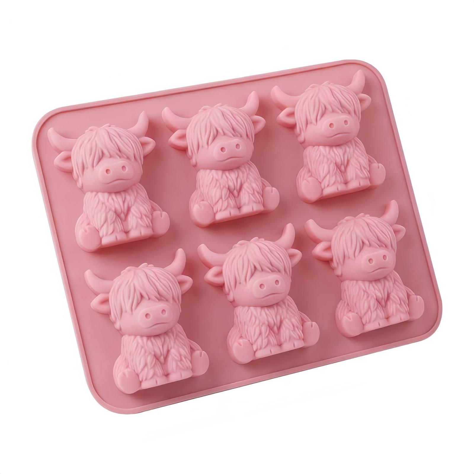 

Силиконовая форма для крупного рогатого скота, 6 ячеек, подставка для животных для виски и коктейлей, отличительная форма быка для выпечки и поделок One Size