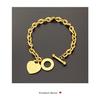 Adjustable OT Buckles Heart Charm Stainless Alloy Jewelry Elegant Wrist Chain For Sensitive Skin And Long Lasting Shine
