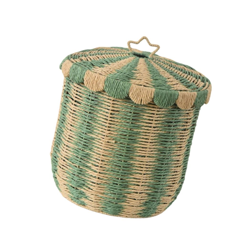 Handwoven Paper Rope Laundry Bin Large Capacity Multifunctional Household Basket For Clothes Toy Storage