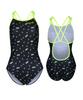 Jeteseu Women'S Double Strap Crossbody One-Piece Swimsuit Thunderbold L_9A0054