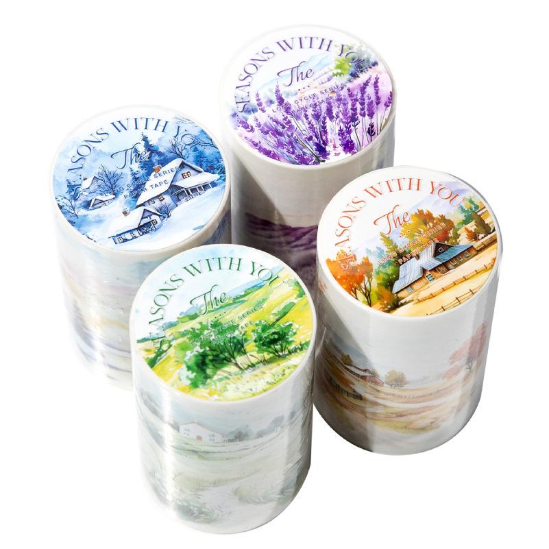 Yan Ji Four Seasons Scenery Washi Tape Collection - 4 Designs