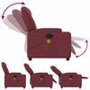 Massage Chair Burgundy Fabric
