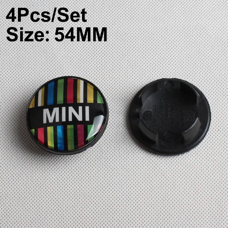 4Pcs 54MM 56MM Car Logo Wheel Center Hub Stickers Accessories For MINI One Cooper JCW Countryman Clubman Cabrio Paceman Coupe