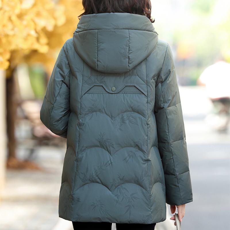 Winter Daunenjacke für Damen Übergröße Oberbekleidung Kapuzen Elegant Dick Warm Daunenmantel Frau Parkas
