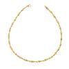 Trendy Vietnam Sand Gold Necklace & Water Wave Chain Bracelet Anklet Set with Long-lasting Color Retention
