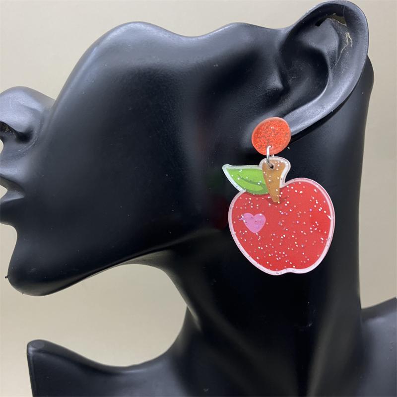 Neue süße Fruchtohrringe Mango Erdbeere Wassermelone Fruchtohrringe Funkelnde Acryl-Ohrringe Schmuckzubehör Geschenke