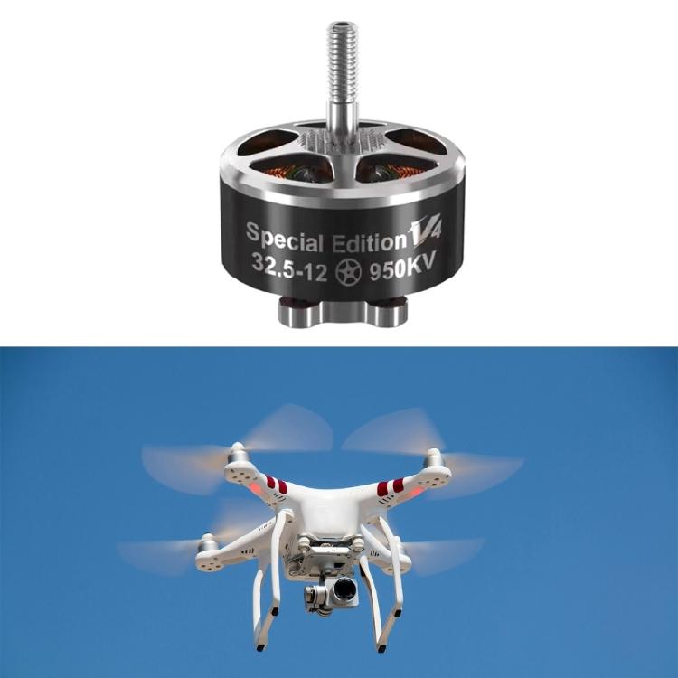 Aluminum Alloy FPV Motor 950KV for Compactly Drones Build Use, Brushless Power Component for Racing, Freestyle Flight, Installation and Motor Upgrades