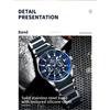 New Sport Watches for Men Fashion Silicone Stainless Steel Quartz Watches Waterproof Chronograph Wrist Watches