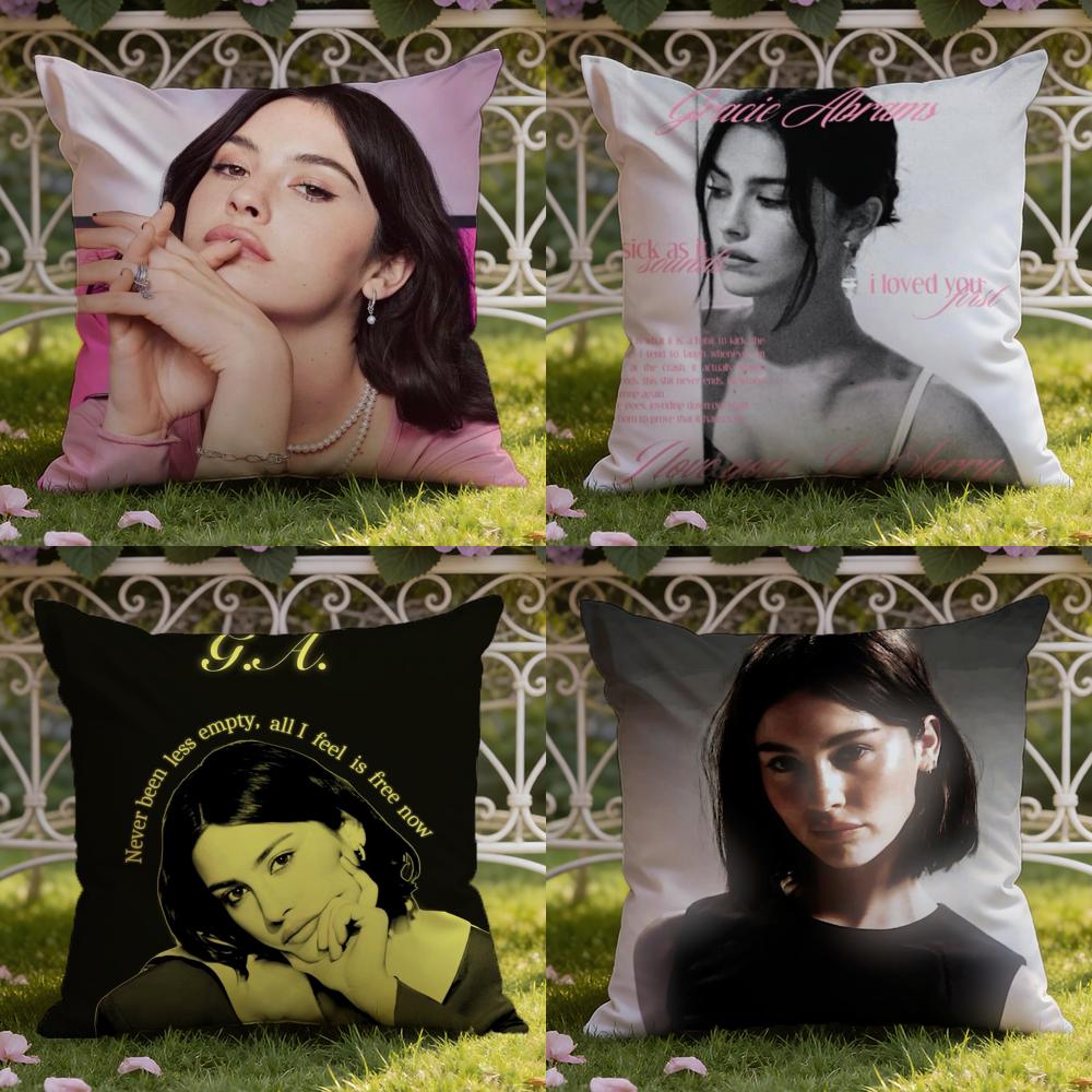 Singer G-Gracie Abrams Cushion Cover Home & Car Dual-Scene Pillow Cover: Reversible for Premium Comfort