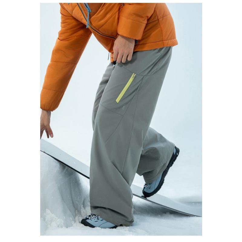 Men Outdoor Warm Thick Loose Straight Casual Cargo Work Pants