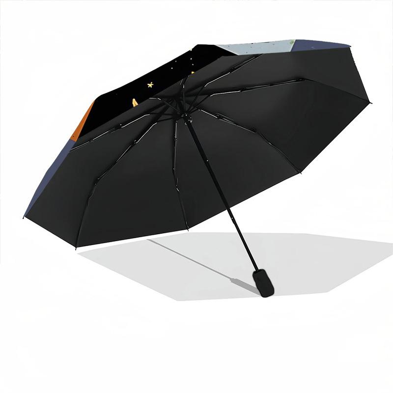 1pc Sun Moon Automatic Open/Close Umbrella Compact Folding Umbrella, All-Season Portable Umbrella for Women/Men F1124324
