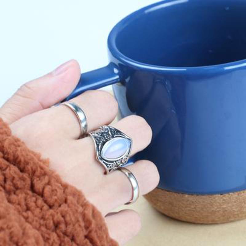 Metal Geometric Band Ring With Electroplated Finish For Unisex Fashion Fans