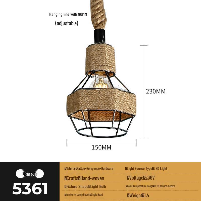 Zen Rattan Bamboo Woven Chandelier for Bedroom, Living Room, Bar, and Restaurant