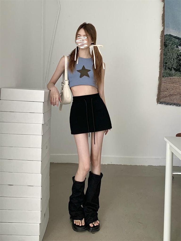 2024 Women's High Waist Petite Sport Skirt with Anti-Exposure
