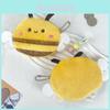 Cute Bee Plush Small Coin Wallet For Creative Portable Storage Of Headphones Keys Makeup