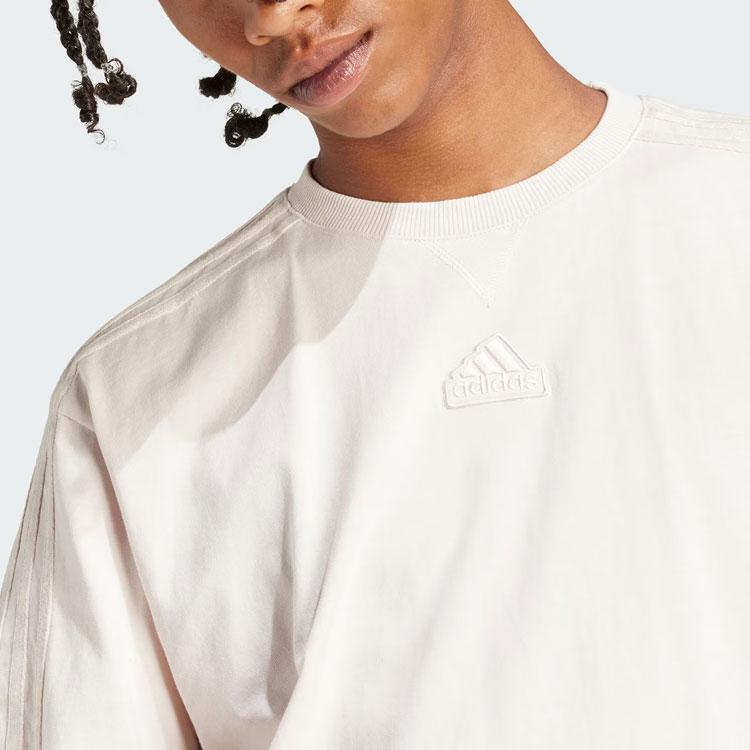 adidas ALL SZN 3-Stripes Garment Wash Tee Putty Mauve Men Streetwear IR5198