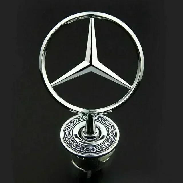 Car Hood Front Chrome Logo Hood Marking Star Bonnet Badge For Mercedes Benz C E S Class W204 W212 W220 W210 W221 Accessories