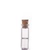 10mm Glass Tube Bottle with Mini Wood Cork, Handmade for DIY or Message Storage.
