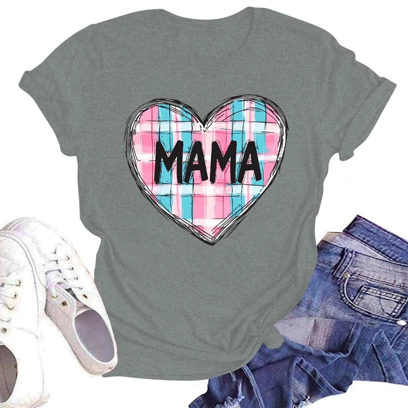 

Женская повседневная футболка с круглым вырезом и короткими рукавами с принтом XXL