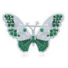 Luxury Fashion Fine Jewelry Silver Custom Animal Zircon Pearls Butterfly Pins Brooches for Women