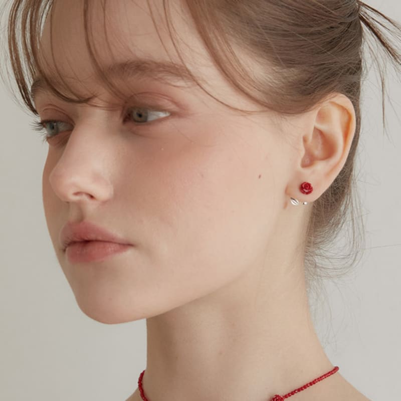 Tatiana (925 Silver) Standard Rose Ear Jacket Earrings EC3043