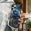 Phone Case: 2D Flat Suitable for iPhone 18, 17, 16, 15, 14, 13 Pro Film Protective Case, Couple Style, Deep Sea Blue Rose, Christmas and Halloween Gif