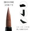 Akashiya Calligraphy Set Hair Medium Black with Watercolor A991188 Set, 4-Piece (Brown No. 7, Brush, Underlay, Case) Paper,