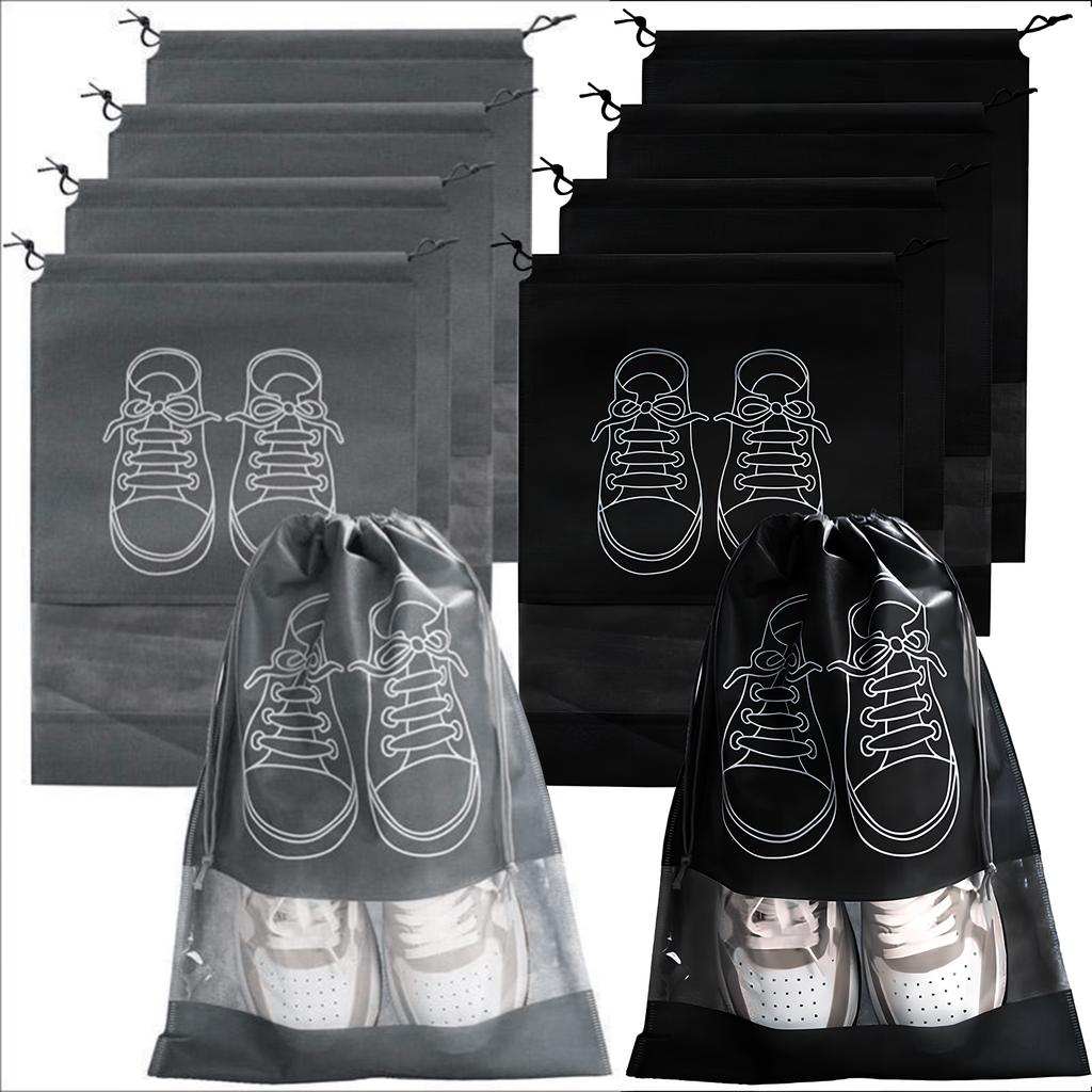 10/20 Stück Reise Schuhe Aufbewahrungsorganizer Tragbare Kordelzugverschluss Wasserdichte Taschen Perfekte Platzsparende Verpackung Ausflüge Essentiell