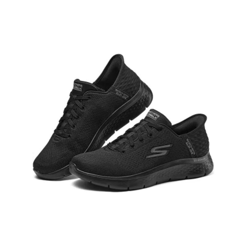 Skechers Go Walk Fle Cushioning Wear-Resistant Breathable Supportive Low-Top Casual Shoes Men's Black