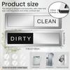 2 Pcs Dishwasher Magnet Clean Dirty Sign Acrylic Magnet Clean Dirty Signboard Dishwasher Label Notice for Home Hotel and Kitchen