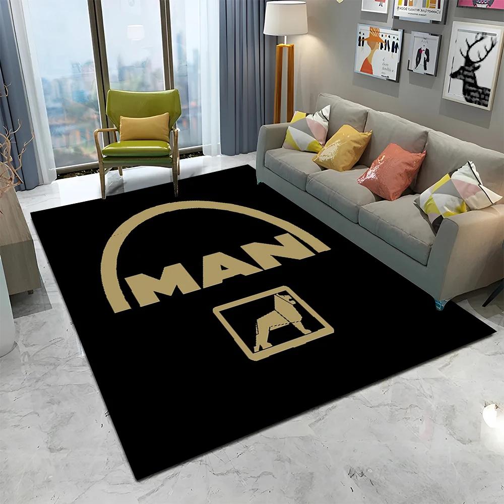 3D Printing Man Truck Logo Series HD Carpet Rug for Home Living Room Bedroom Sofa Doormat Decor,kids Area Rug Non-slip Floor Mat