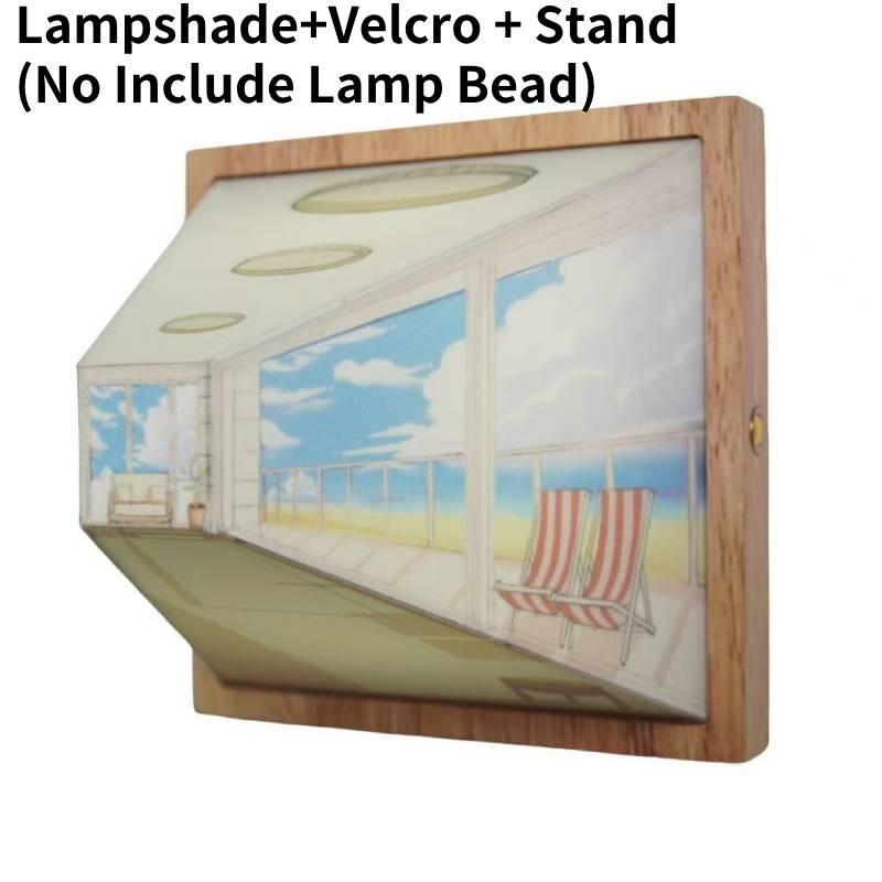 Naked Eye 3d Vision Wood Lights Shade Living Room Bedroom Decorations Gifts