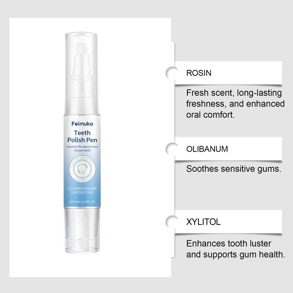 Feimuko Plant-Based Teeth Whitening Varnish: Stain Removal, Gum Protection, Gentle Daily Fresh Breath Formula.