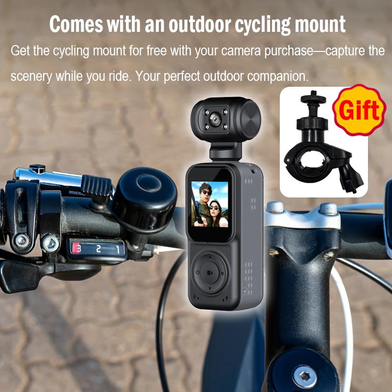 WIFI Control 2K Handheld Sports Camera 270° Rotatable Video Recorder Night Vision Function Suitable for Outdoor Cycling, etc