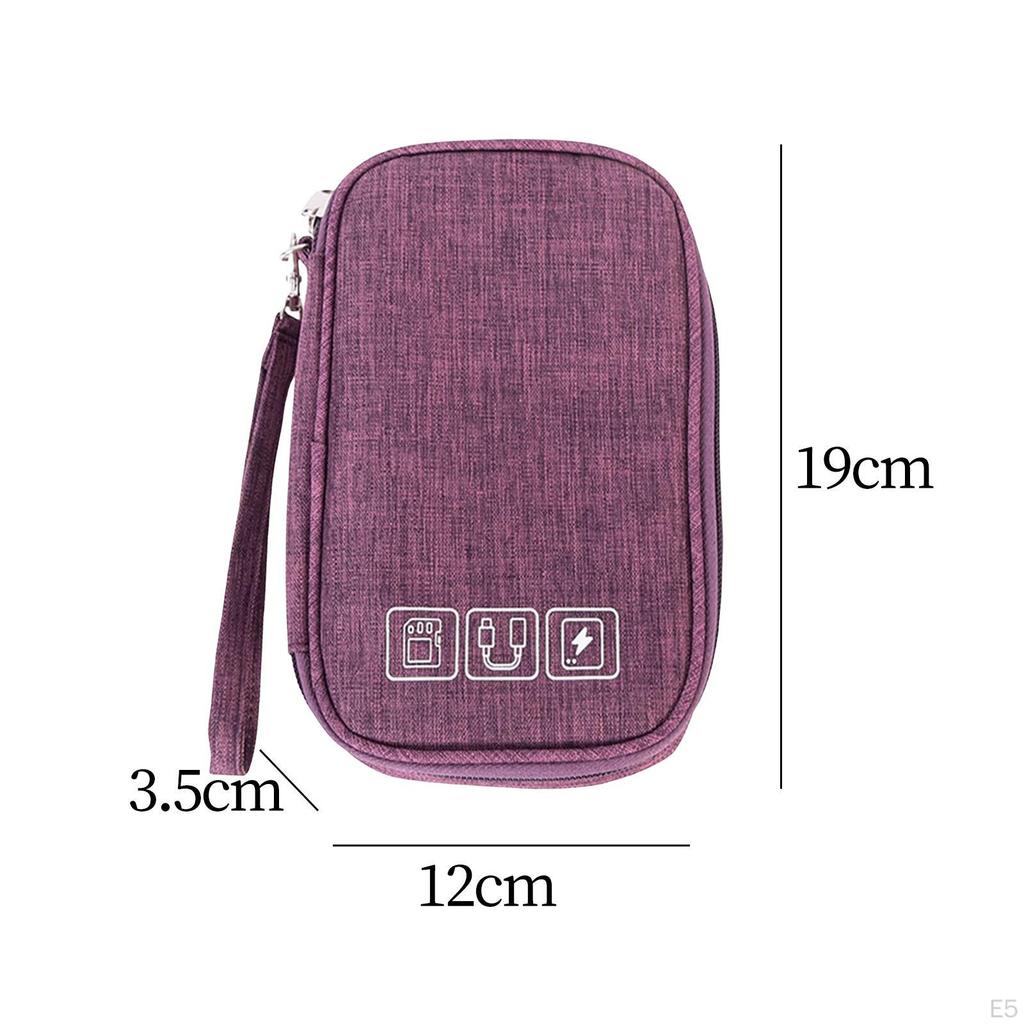 Portable Travel Organizer Bag Cord Waterproof for Cables Hard Drives Headphone