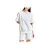 MLB Solid Color Pullover Crew Neck Short Sleeve T-Shirt Women Tops White 3AMTB0531-07IVS
