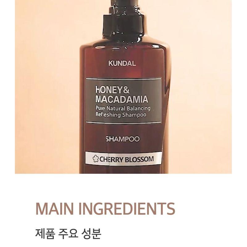 KUNDAL - Honey & Macadamia Pure Natural Balancing Refreshing Shampoo - 8 Types