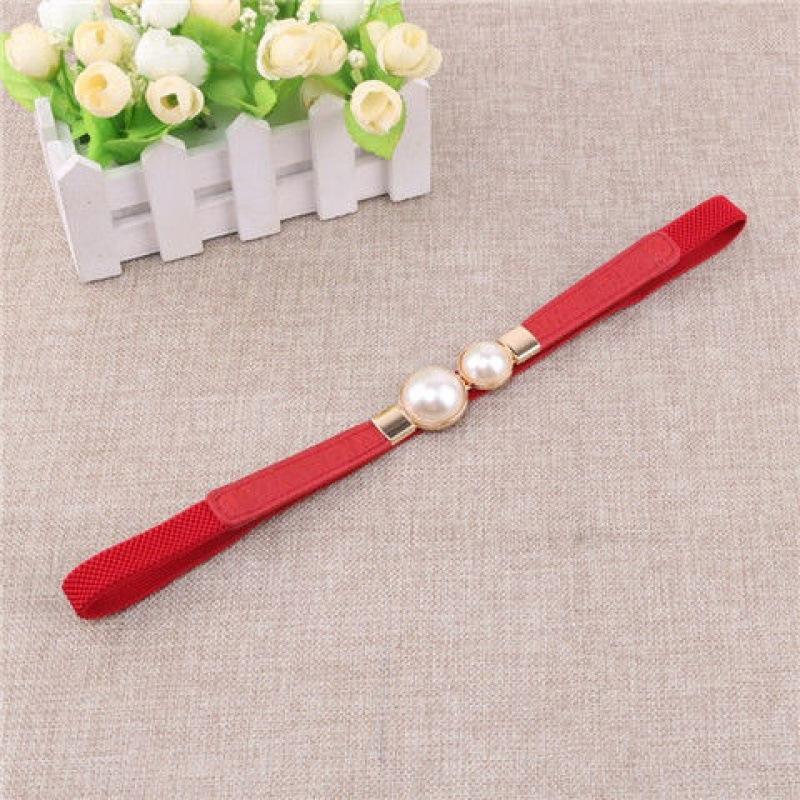Black Elastic Modern Waist Belt With Beautiful Triangle Clip Designed Women For