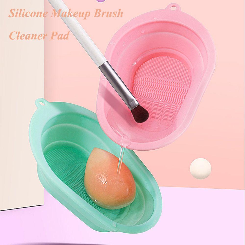 

& Health Silicone Foldable Makeup Brush Cleaner Pad Scrubber Board Cosmetic Brush Cleaning Mat
